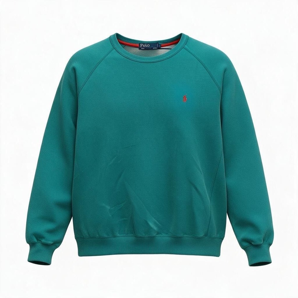 Polo Ralph Lauren Sweatshirt Mens L Green Raglan Pony Pullover Vintage Preppy